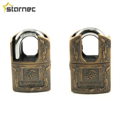 China YEHA Brass Top Security Heavy Duty Shackle Protected Solid Brass Padlock With Double Locking Harden Steel Shackle for sale