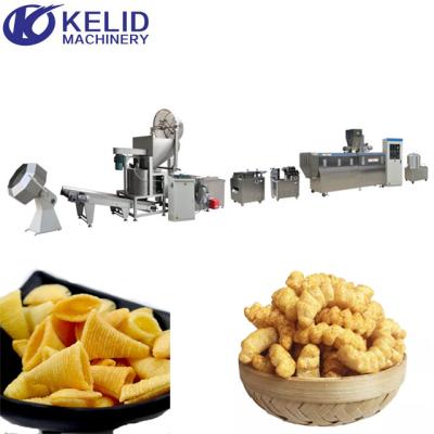 China Stick Chips Production Line Making Machine of Chips Automatic Extruded Wheat Flour Fried Snack Food Bugles Pillow for sale