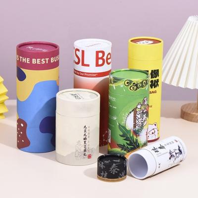 China Recycled Materials Eco-friendly Custom Design Cosmetic Package Solution Packaging Tube Paper Box Cylinder Paper Tube With Lid for sale