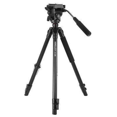 China Kingjoy professional aluminum alloy film video camera tripod with liquid head for dslr camera photography for sale