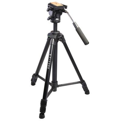 China Outdoor Clip Adjustable Liquid Head Kingjoy VT-1500 Tripod Professional With Quick Release Plate For Travel Photography for sale