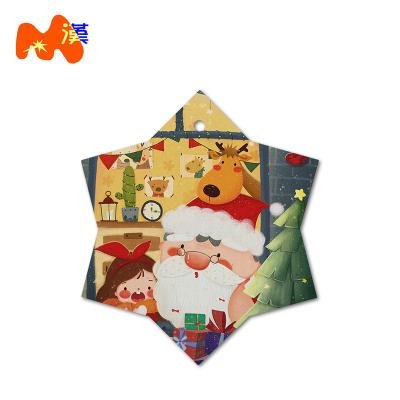 China Christmas Baubles Pendant Decoration Christmas Charm Jewelry Gift Blank Sublimation Process Christmas Tree Ornament Manufacturer U13 for sale