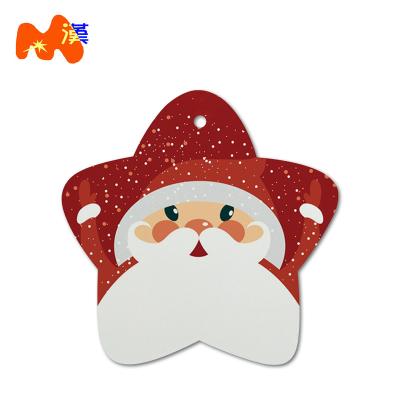 China Christamas Home Decor Christmas Charm Jewelry Gift Blank Sublimation Maker U07 Process Christmas Tree Ornament for sale