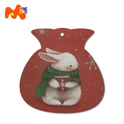 China Empty Christamas Home Decoration Christmas Charm Jewelry Gift U02 Charm Sublimation Process Christmas Tree Ornament Manufacturer for sale