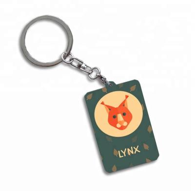 China Promotion and advertising gifts; Blank Rotatable Key Ring Memorabilia Rectangle Car Sublimation Metal Key Chain Double-Sided Printing Custom Pattern for sale