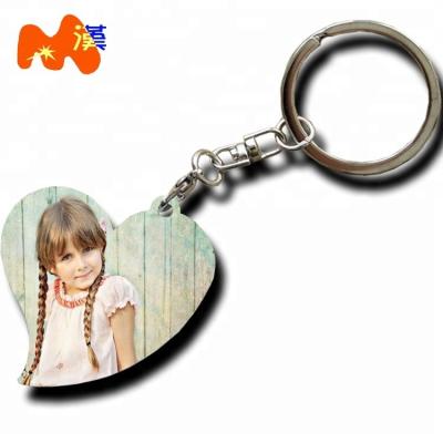 China Promotion and advertising gifts; souvenir manufacturer wholesale zinc alloy metal key chain custom printed picture logo sublimation heart shaped key chain for sale