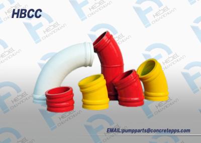 China Most durable DN125 concrete pump parts double-layer wear-resistant concrete pipe elbow for sale