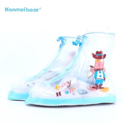 China 2021 fashion trend and cheap price good quality transparent printed children raining boots children raining boots for sale