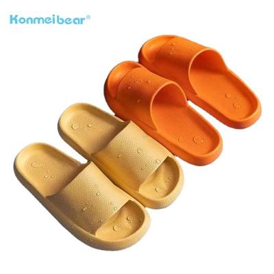 China 2021 Fashion Trend Super Soft Bathroom Slippers For Woman Man EVA Thick Sole Pure Color Home Woman Slipper for sale