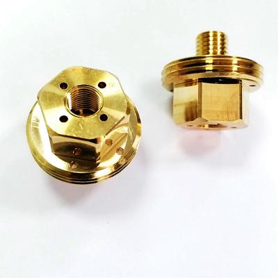 China Copper parts copper nuts copper stud custom machining CNC lathe CNC precision machining KS-012 for sale