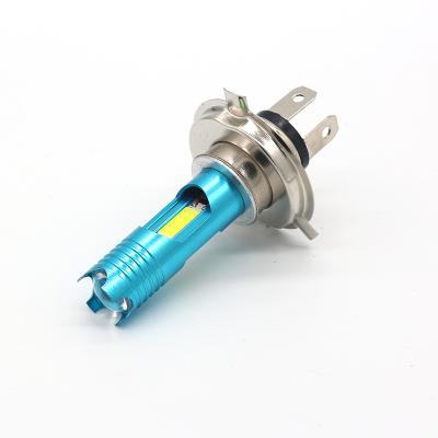 China H6 P15D H4 Led Motorcycle Headlight Bulb Led Moto Scooter Motor 6500k Light Bike Headlight 2COB With RGB Devil Eye Lights 2COB With Devil Eyes for sale