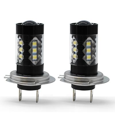 China White LED Light Bulb H8 16SMD 2828 80W 6500K -7000K LED Bulb For LED Fog Light Head Lamp Driving White Light Bulb Universal (DC12-24V) for sale