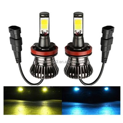 China 2pcs H8 H9 H11 881 Universal Yellow Blue White Color 12V LED Lamp 20W Dual Bulb Car Fog Light 9005 HB3 9006 HB4 H27 880 for sale