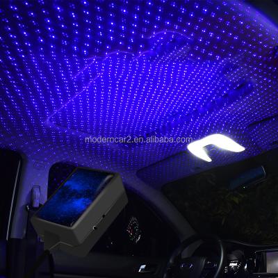 China Super Bright Usb Led Laser Interior Starry Ambient Projector Auto Home Decoration 206Automatic Atmosphere Car Roof Star Night Light Rotating Starlight for sale