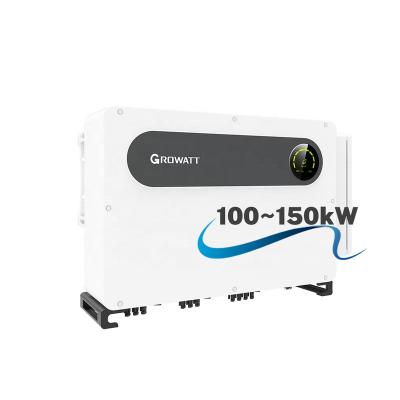 China Growatt Solar Inverter On Grid 50kW 100kW 150kW Commercial Solar Inverter 464W*798.4H*300D for sale