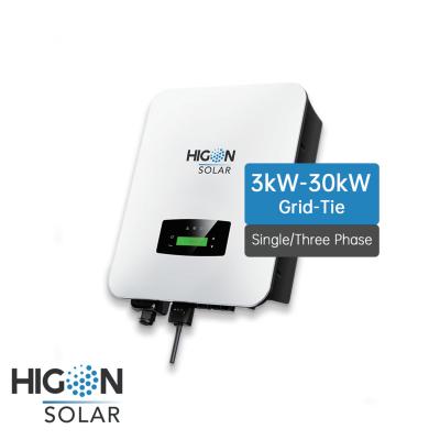 China Growatt Jinko Hot Selling Higon Solar Inverter 5Kw 10Kw 30Kw Home/Commercial Grid Link With Cheap Price for sale