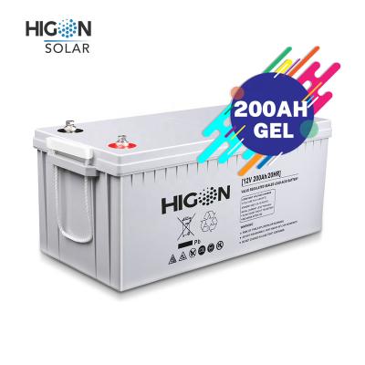 China Home Appliances 750 12V 200AH Cycle Life GEL Battery Deep Cycle AGM Battery For Solar for sale