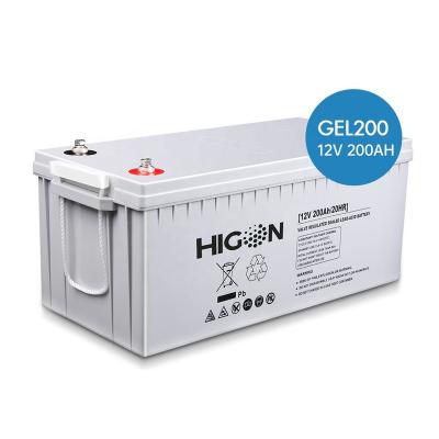 China Home appliances high quality 100Ah 150Ah 200Ah 12 volt battery gel with low lead acid battery price for sale