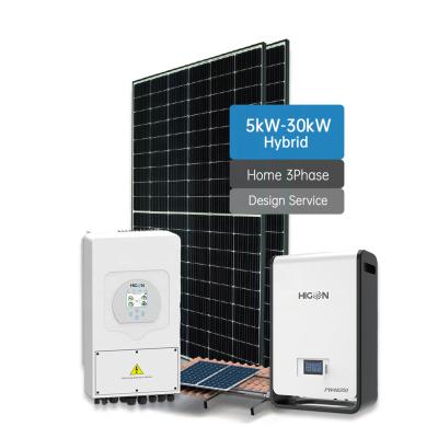 China Hot Sale Home All In One Hybrid Solar Panel System Energy Storage System 5Kw 10Kw 20Kw 30Kw 3 Phase For Home Use for sale