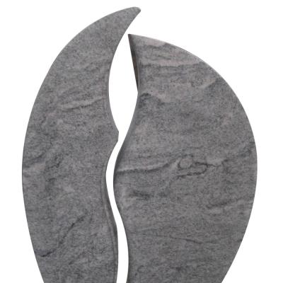 China European Gravestone Monument European Gravestone Monument Broken Heart Viscont White Wavy Granite for sale