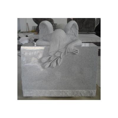 China Modern Wholesale Engraving Granite Angel Wing Tombstone Gravestone Cemetery for sale