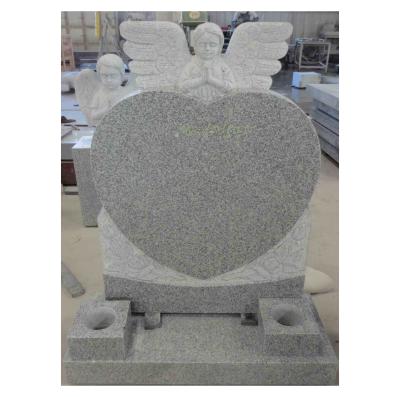 China Modern Little Angel For Tombstone Gray Granite Headstone With Angel Baby Angel Tombstone for sale