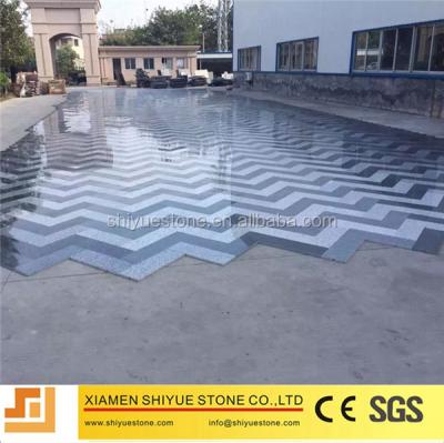 China Black and Gray Granite Paving Stone for Wall for sale