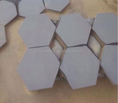 China G654 Hexagonal Shaped Wall Basalt Paving Tile For Sale With Good Price for sale