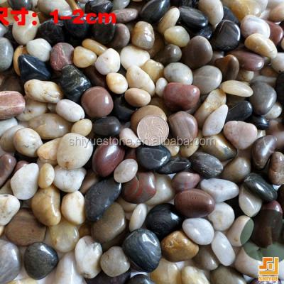 China Decoration Material China Mixed Color Stone Colored Pebble Stone River Cobblestone for sale