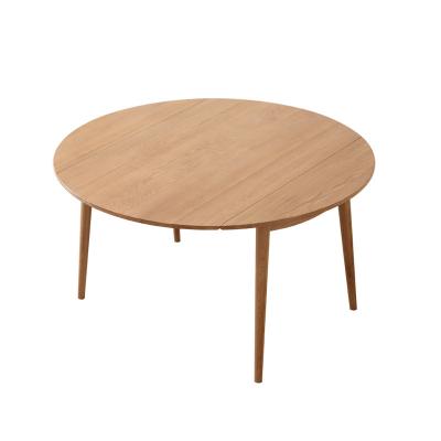 China Other High Quality Minimalisam Cheap Simple Solid Wood Furniture Round Foldable Dining Table And Chairs Set For Home for sale