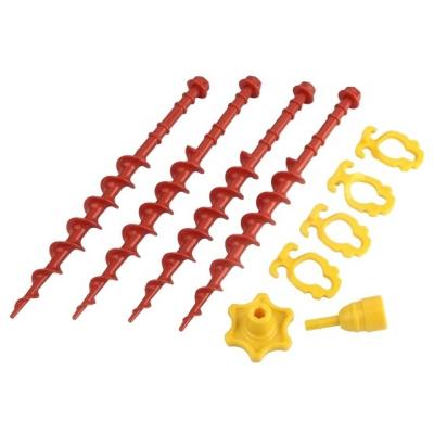 China Outdoor Propeller Peg Set Plastic Tent Accessories 82997A#ABS Screw Pegs For Camping for sale