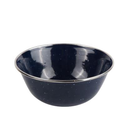 China 81097#Ecofriendly Enamel Bowl Camping Picnic Storage Bowl For Dinner for sale