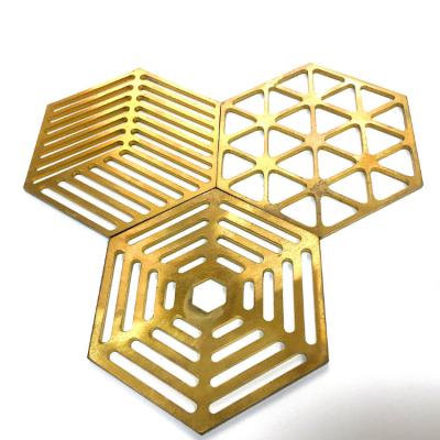 China OEM ODM Viable Customized High End Tableware Tea Supplies Brass Cup Spacer Brass Cup Mat for sale