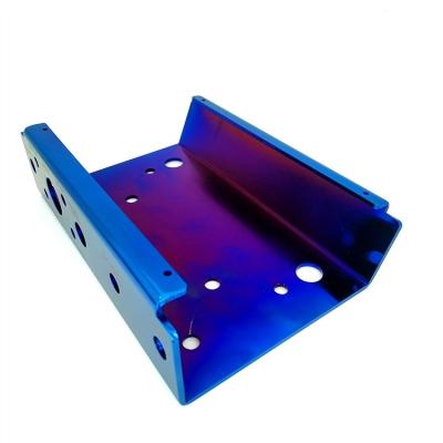 China High Quality Aluminum Mirror Polishing Vacuum Plating Advertiser Box Blue Shell Stamping Sheet Metal Bending for sale