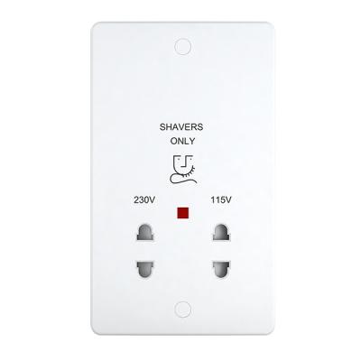 China Residential / General Purpose UK Type 230V 115V Razor Wall Mounted Socket for sale