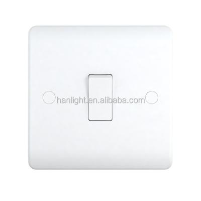 China Urea Powder 10A 1 Gang 1 Way White Urea British Standard Wall Switches for sale