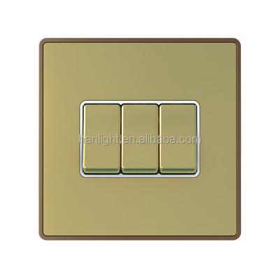 China BS 10A 3 band 1 way/2 way metal wall switch EF-P3032 for sale