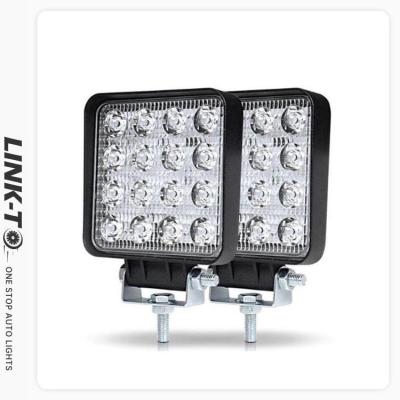 China 18mm LINK-TO 4Inch 48W 16 LED Plastic Slim Square / Round Waterproof IP67 6000k Led Worklight for sale