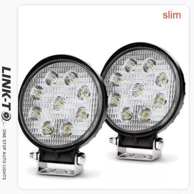 China 18mm LINK-TO 4Inch 27W 9LED Plastic Slim Round/Square Auto Lighting System Led To Work Light Diving Light for sale