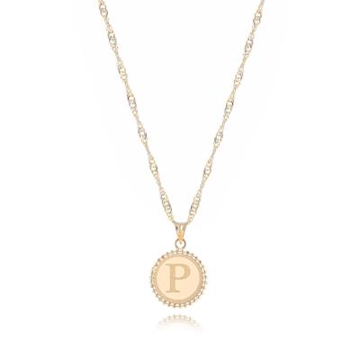 China 18K Gold ‘P’ Pendant Necklace zu verkaufen