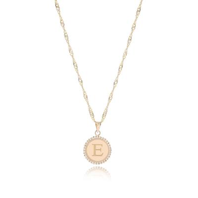 China 18K Gold ‘E’ Pendant Necklac zu verkaufen