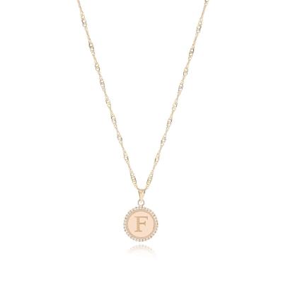 China 18K Gold ‘F’ Pendant Necklac zu verkaufen