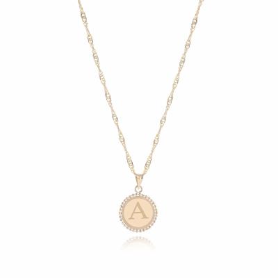 China 18K Gold ‘A’ Pendant Necklace zu verkaufen