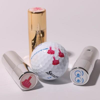 China Super Durable Personalized Nickel Plated Gold Silver Golf Ball Stamp Diameter 11mm for sale