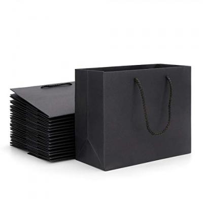 China Customized Matte Black Paper Gift Shopping Bag for Retail of Handmade Luxury Items for sale