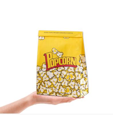 China Custom Logo Print Bio-degradable Popcorn Paper Bag made of Kraft Paper for Packaging for sale