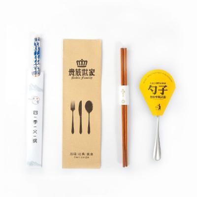 China Kraft Paper Customized Disposable Chopsticks Knife Fork Cutlery Dinnerware Tableware Bag for sale