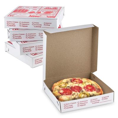 China Custom Printed Corrugated Pizza Paper Box for Fast Foods and Takeaway Restaurants for sale