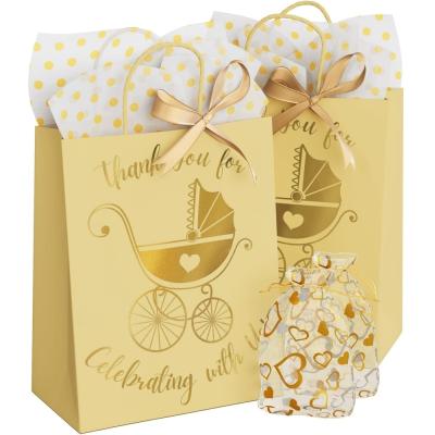 China Customized Ivory Board Paper Bag for Baby Products Luxury Custom Order Accepted for sale