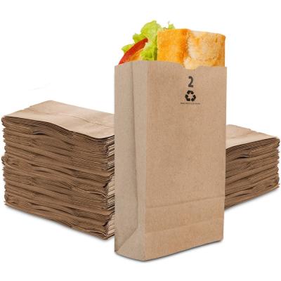 China Food Delivery Kraft Paper Bag for Food Bio-Degradable Customized Size Reasonable for sale